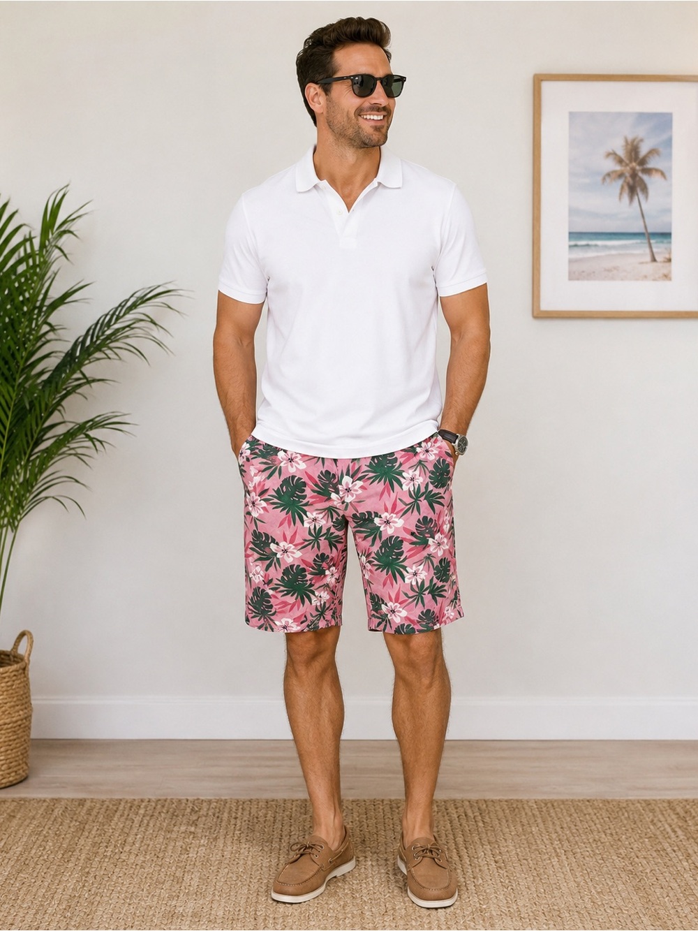 Hudson & Barrow Tropical Floral Shorts – Men’s 34